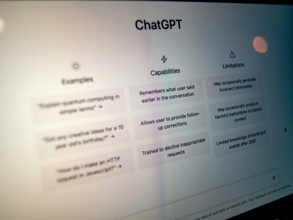 Screenshot von ChatGPT im Anschnitt als Symbolbild für den Artikel SEO-Text mit ChatGPT schreiben