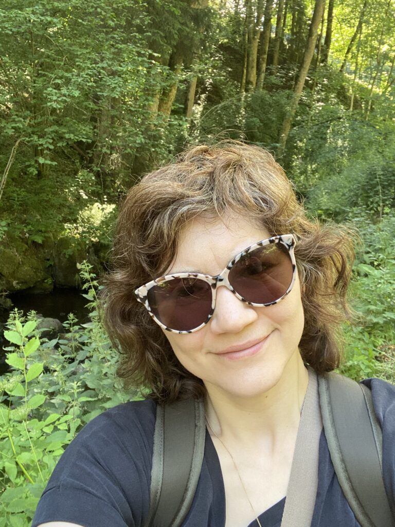 Selfie von Deborah Hucht in der Ravenna Schlucht im Juil 2025